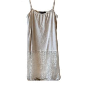 Off White Spaghetti Strap Lace Tank